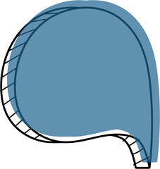 3d speech bubble balloon blue color icon sticker memo keyword planner text box banner, flat png transparent element design