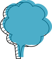 3d speech bubble balloon blue color icon sticker memo keyword planner text box banner, flat png transparent element design