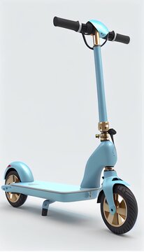 scooter isolated on white. Generative in Ai Technology