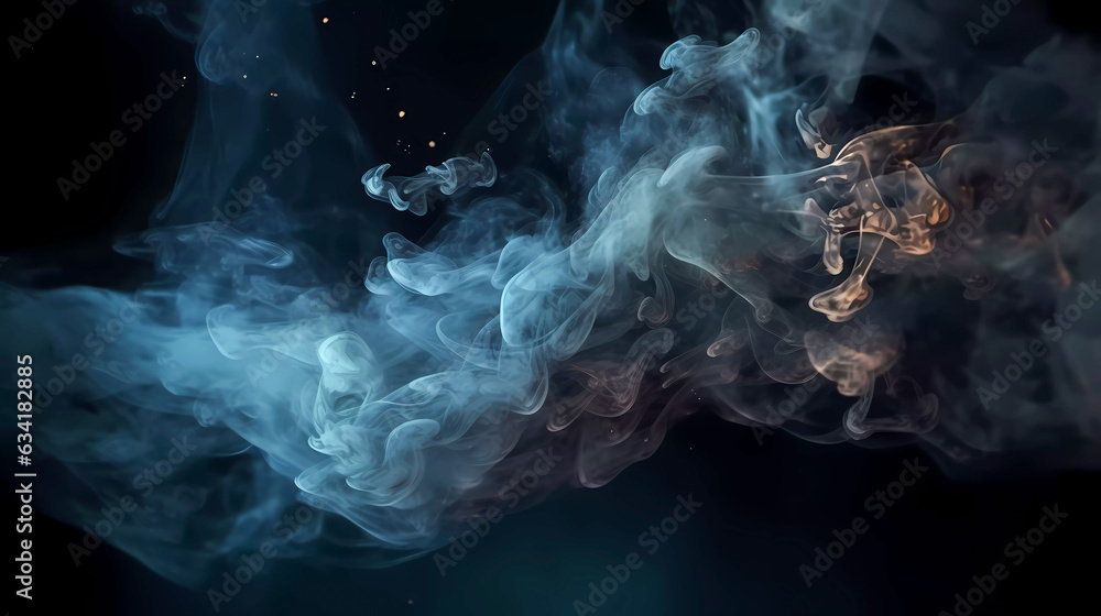 Canvas Prints deep space, smoke, stars and galaxies. on a dark background.. generative ai technology.