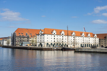 Walking along Copenhagen's canals on a great summer day, Denmark