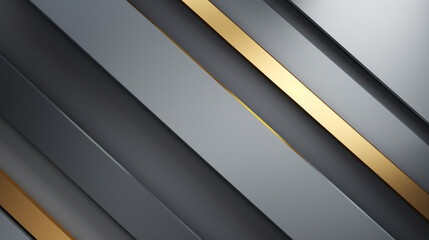 Grey and golden straight lines. AI generation