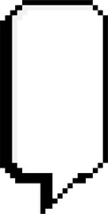 8bit retro game pixel speech bubble balloon icon sticker memo keyword planner text box banner, flat png transparent element design