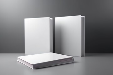 Blank book Cover White magazine mockup Clean. Generative AI