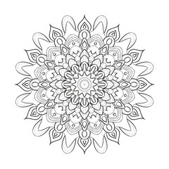 Mandala. Oriental decorative flower pattern. Vector illustration isolated on white background