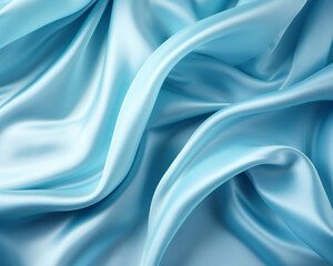 Obraz premium blue satin background, Elegance Unveiled: Exploring the Allure of Silk Fabric Background