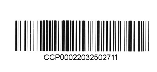 Bar code icon isolated on white, clipping path