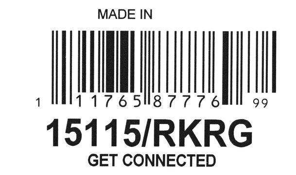 Bar code icon isolated on white, clipping path