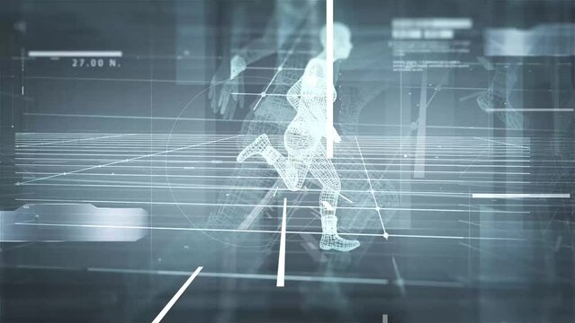 Running Human Figure Digital Rendering