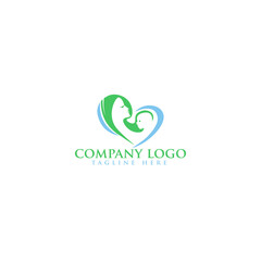 baby woman care logo design