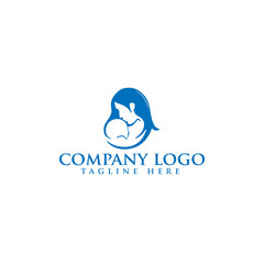 baby woman care logo design