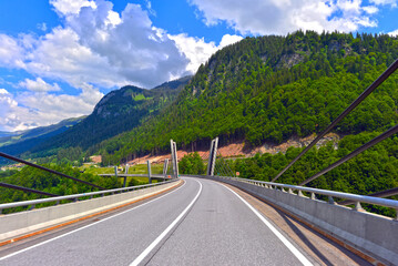 Sunnibergbrücke in Klosters im Prättnigau, Kanton Graubünden, Schweiz