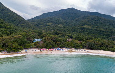 Vista Panorâmica da Praia do Félix em Ubatuba, São Paulo, Brasil