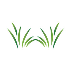 Green Grass Logo Design, Farm Landscape Illustration, Natural Scenery Vector