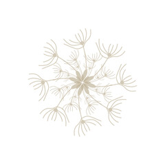 Fototapeta na wymiar Dandelion Logo, Vector Plant Dandelion flower, Design Icon Template