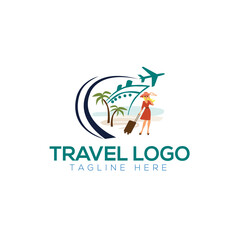 Travel Logo Template, Holiday Logo Template
