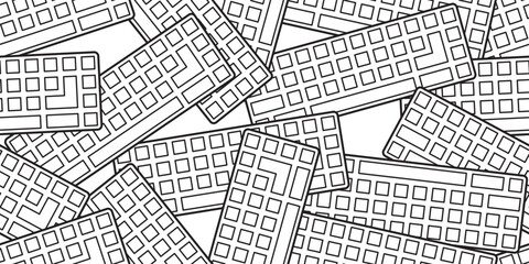 abstract black white keyboard seamless pattern