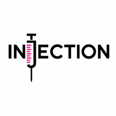 Injection design with its illustration in letter J.