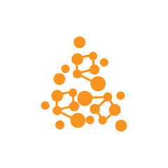 Neuron Logo, Cel Dna Network Vector, And Particle Technology, Simple Illustration Template Design