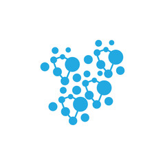 Neuron Logo, Cel Dna Network Vector, And Particle Technology, Simple Illustration Template Design