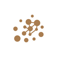 Neuron Logo, Cel Dna Network Vector, And Particle Technology, Simple Illustration Template Design