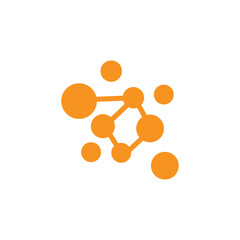 Neuron Logo, Cel Dna Network Vector, And Particle Technology, Simple Illustration Template Design