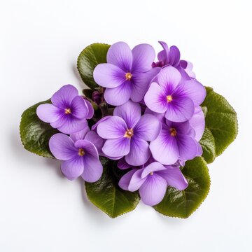 African Violet on a plain white background - isolated stock pictures Lavender_on_a_plain_white_background - isolated stock pictures