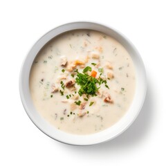 Clam Chowder on a plain white background - isolated stock pictures Lavender_on_a_plain_white_background - isolated stock pictures