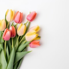 Obraz na płótnie Canvas Tulips on a plain white background - isolated stock pictures Lavender_on_a_plain_white_background - isolated stock pictures