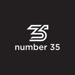 logo design number 35 ,35 designs Vector Image , number 35 logo design vector image
