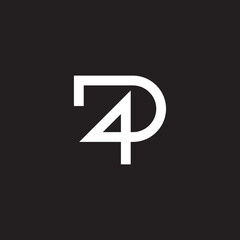 letter d4 4d logo design. logo icon letters d4 4d . initials symbol 4d d4