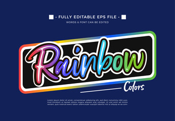 Rainbow Colors text effect editable