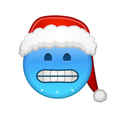 Christmas freezing face Large size of yellow emoji smile