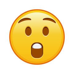 Face with open mouth Large size of yellow emoji smile