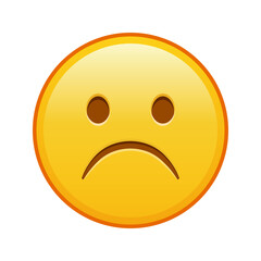 Frowning sad face Large size of yellow emoji smile