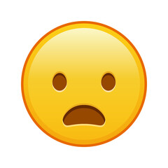 Frowning face with open mouth Large size of yellow emoji smile