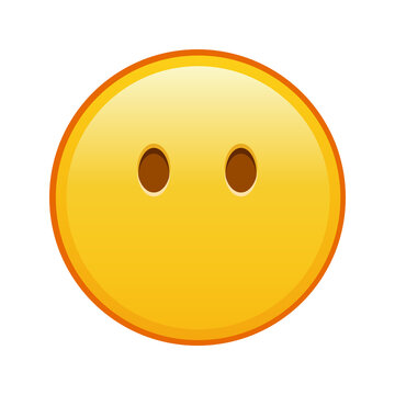 Face without mouth Large size of yellow emoji smile