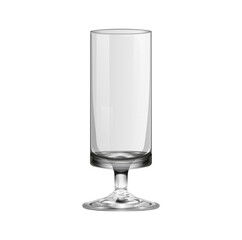 Realistic empty glass for hot drinks isolated on transparent background