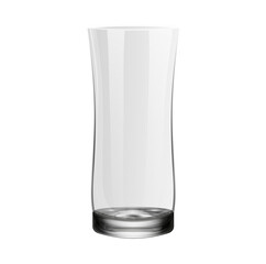 Realistic empty glass for water or juice isolated on transparent background