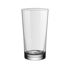 Realistic empty shot glass for vodka isolated on transparent background