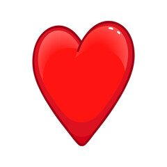Red heart Large size icon for emoji smile