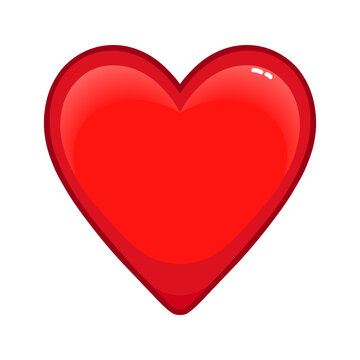 Red heart Large size icon for emoji smile