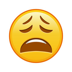 Tired face Large size of yellow emoji smile