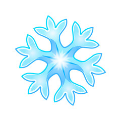 Obraz premium Winter snowflake Large size of emoji for Christmas holiday