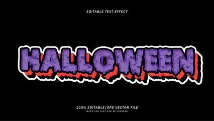 Editable 3D Text: Immersive Halloween Vibes with Mysterious Shades of Purple