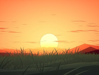 Background of colorful Summer sky panorama concept: Dramatic sunset with twilight color beautiful sky and clouds on sunset