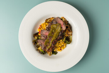 Steak with chimichurri