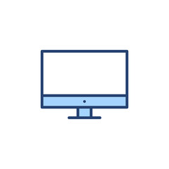 Computer icon vector. computer monitor sign and symbol