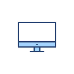 Computer icon vector. computer monitor sign and symbol