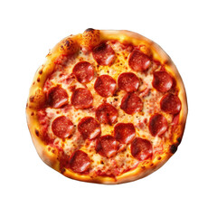 Pepperoni Pizza Isolated on a Transparent Background